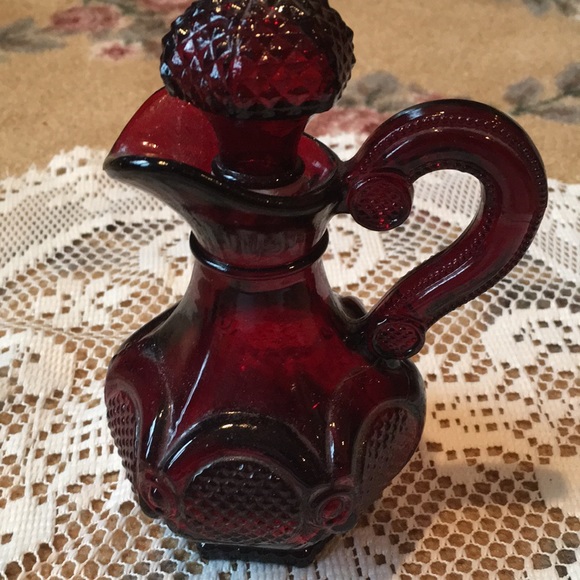 Avon | Kitchen | Vintage Avon Cape Cod Ruby Red Collection Cruet With ...